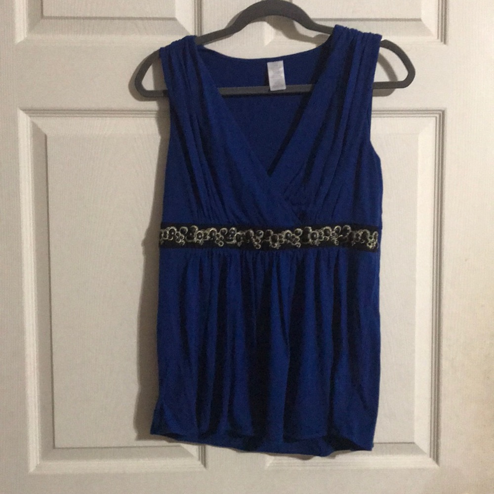 Royal blue blouse